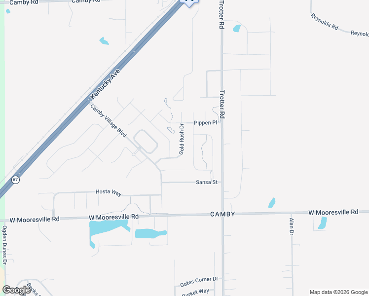 map of restaurants, bars, coffee shops, grocery stores, and more near 8520 Gold Rush Way in Indianapolis