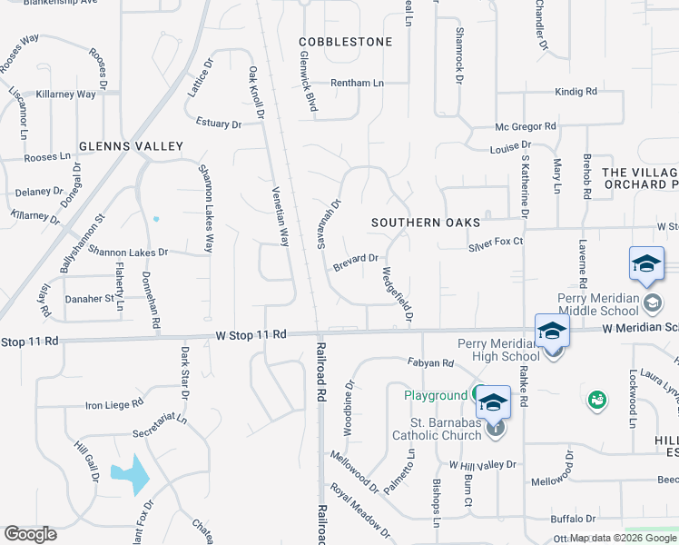 map of restaurants, bars, coffee shops, grocery stores, and more near 933 Brevard Drive in Indianapolis
