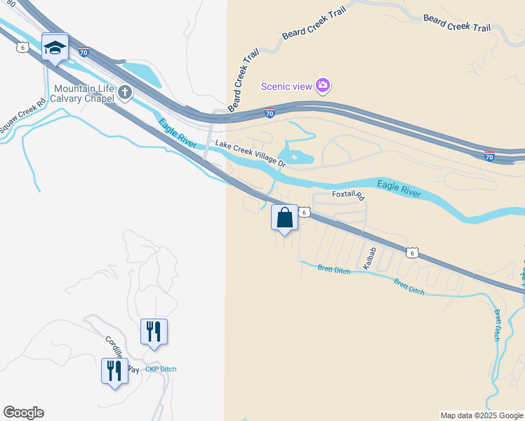 map of restaurants, bars, coffee shops, grocery stores, and more near 32464 Gitalong Road in Edwards