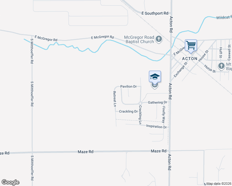 map of restaurants, bars, coffee shops, grocery stores, and more near 8111 Retreat Lane in Indianapolis