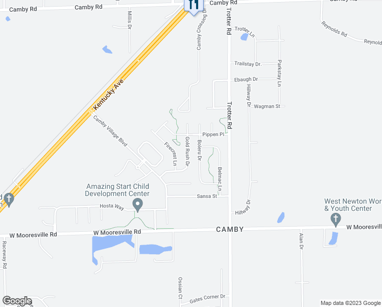 map of restaurants, bars, coffee shops, grocery stores, and more near 7637 Gold Rush Drive in Indianapolis