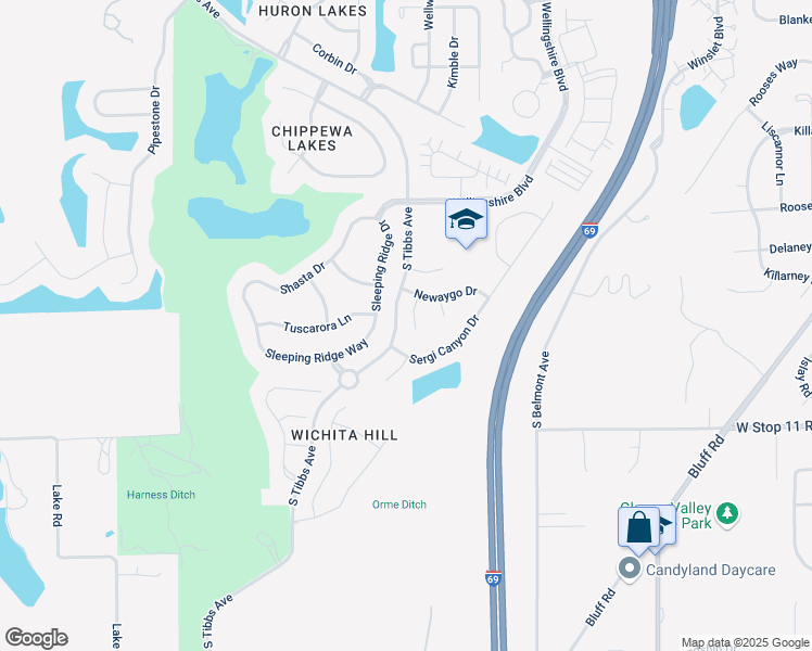 map of restaurants, bars, coffee shops, grocery stores, and more near 7740 Mikayla Court in Indianapolis