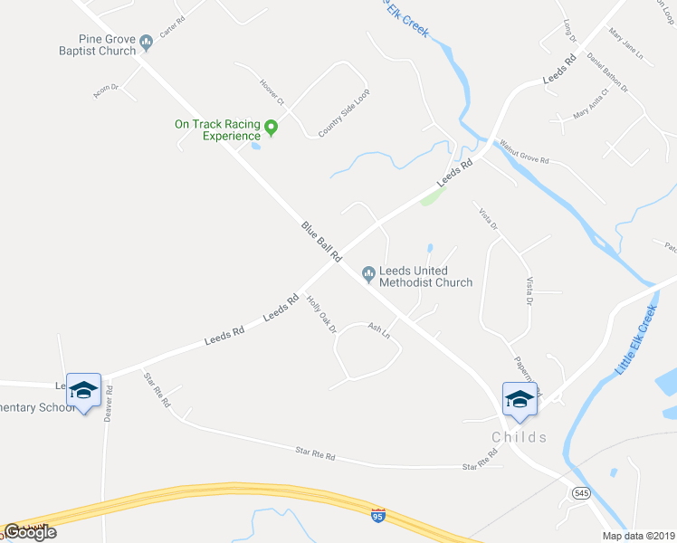 map of restaurants, bars, coffee shops, grocery stores, and more near 708 Leeds Road in Elkton