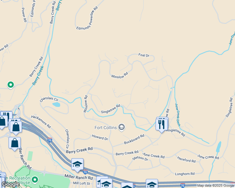 map of restaurants, bars, coffee shops, grocery stores, and more near 131 Mustang Road in Edwards