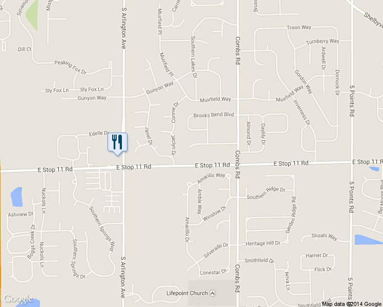 map of restaurants, bars, coffee shops, grocery stores, and more near 6249 Whitaker Farms Drive in Indianapolis