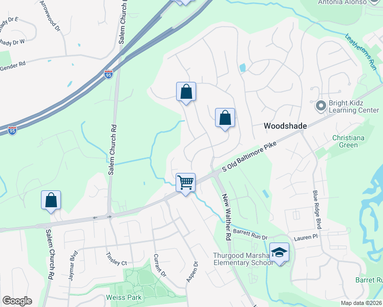 map of restaurants, bars, coffee shops, grocery stores, and more near 420 Arrowood Lane in Newark