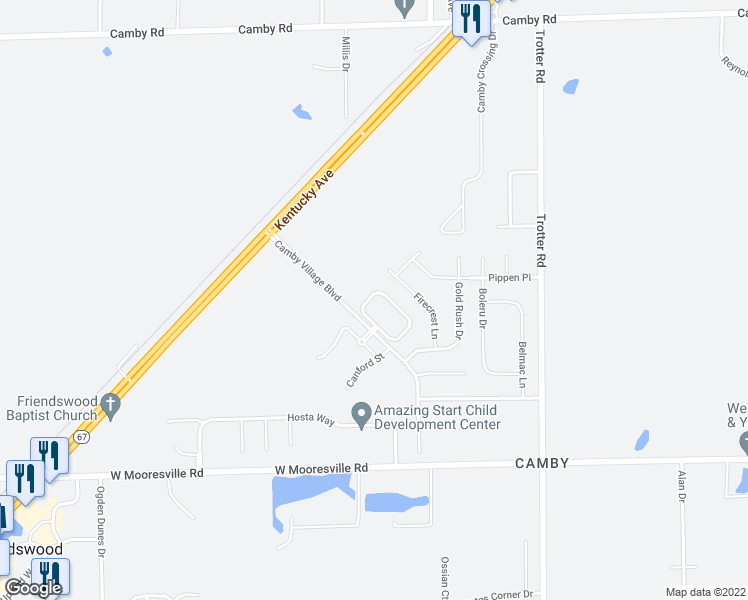 map of restaurants, bars, coffee shops, grocery stores, and more near 8711 Bristol Port Drive in Indianapolis