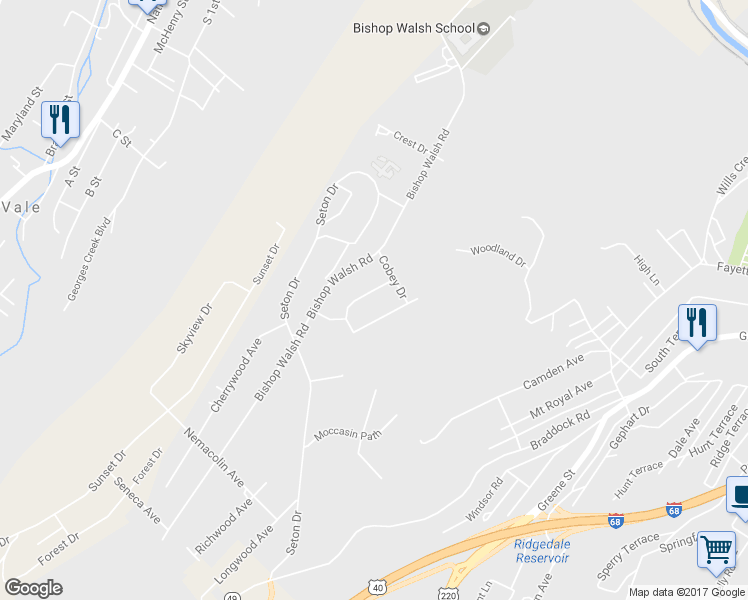 map of restaurants, bars, coffee shops, grocery stores, and more near 908 Growden Terrace in Cumberland
