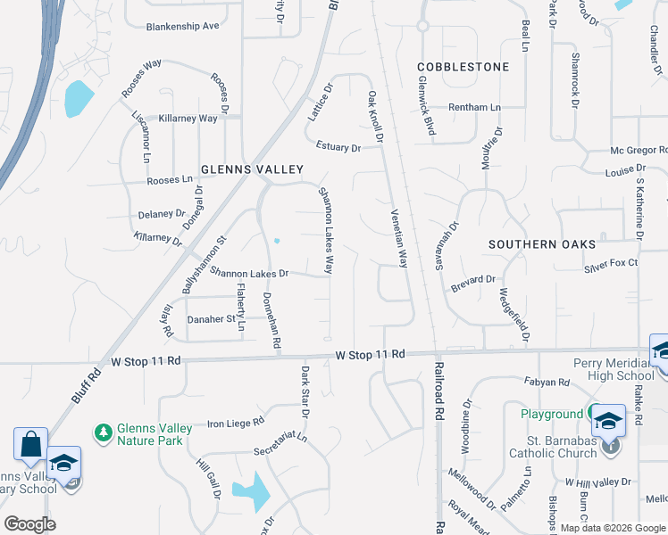 map of restaurants, bars, coffee shops, grocery stores, and more near 7745 Shannon Lakes Way in Indianapolis
