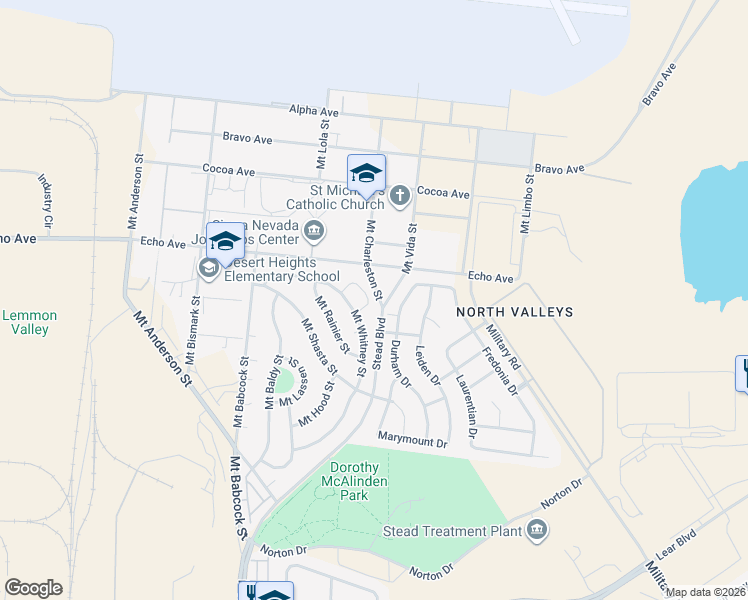 map of restaurants, bars, coffee shops, grocery stores, and more near 13610 Mount Olympus Street in Reno