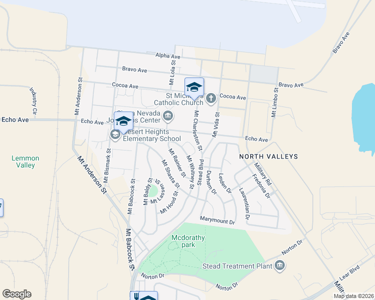 map of restaurants, bars, coffee shops, grocery stores, and more near 13630 Mount Whitney Street in Reno