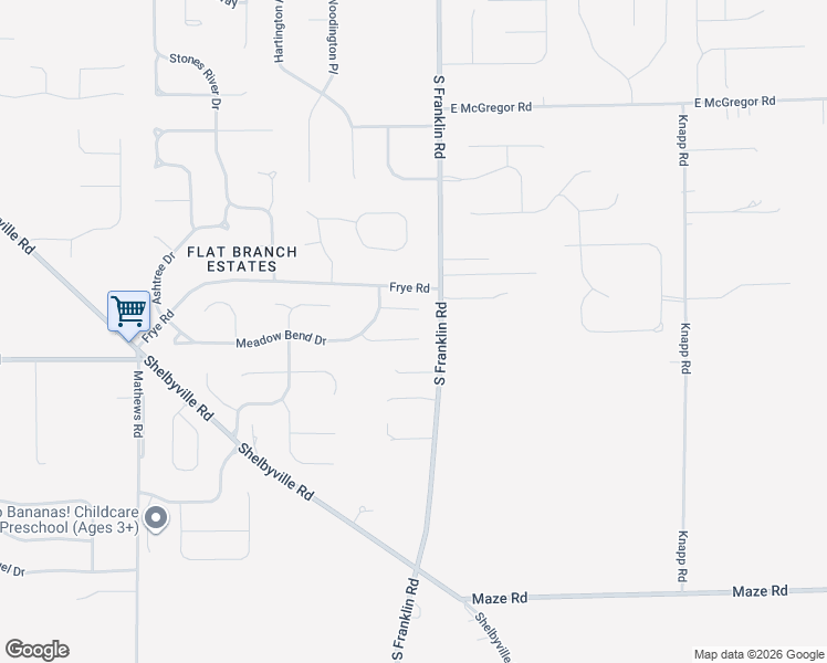 map of restaurants, bars, coffee shops, grocery stores, and more near 8345 Hunters Meadow Court in Indianapolis