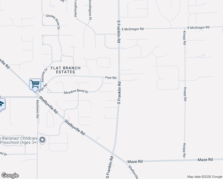 map of restaurants, bars, coffee shops, grocery stores, and more near 8345 Hunters Meadow Court in Indianapolis