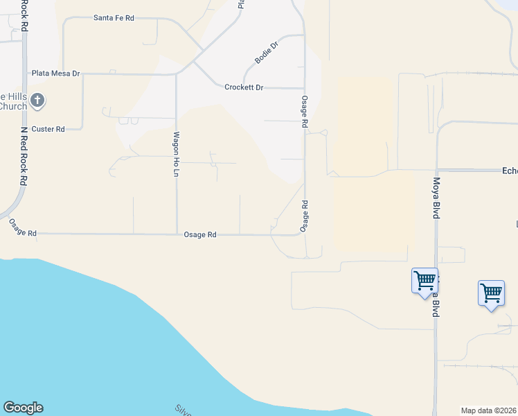 map of restaurants, bars, coffee shops, grocery stores, and more near 9995 Osage Road in Reno