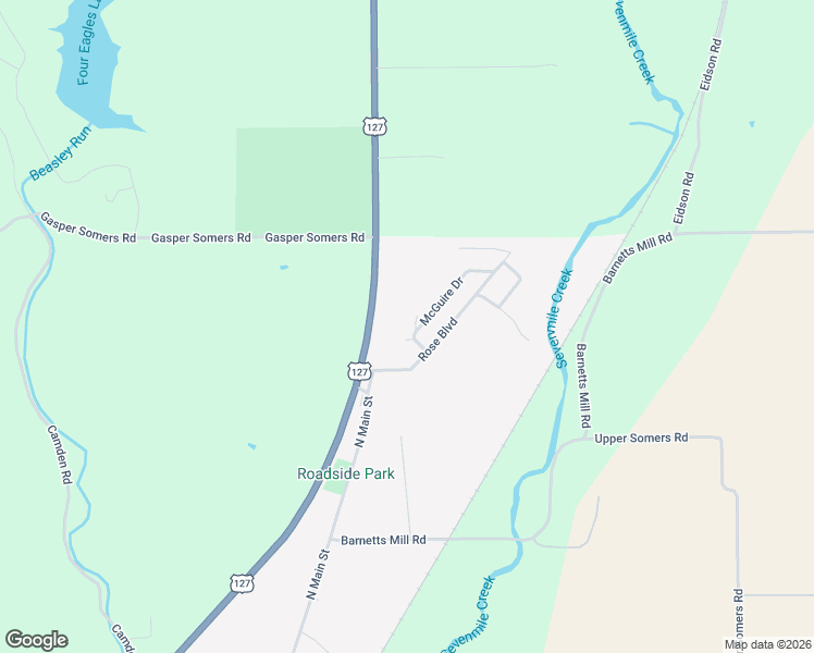 map of restaurants, bars, coffee shops, grocery stores, and more near 599 Ira Way in Camden