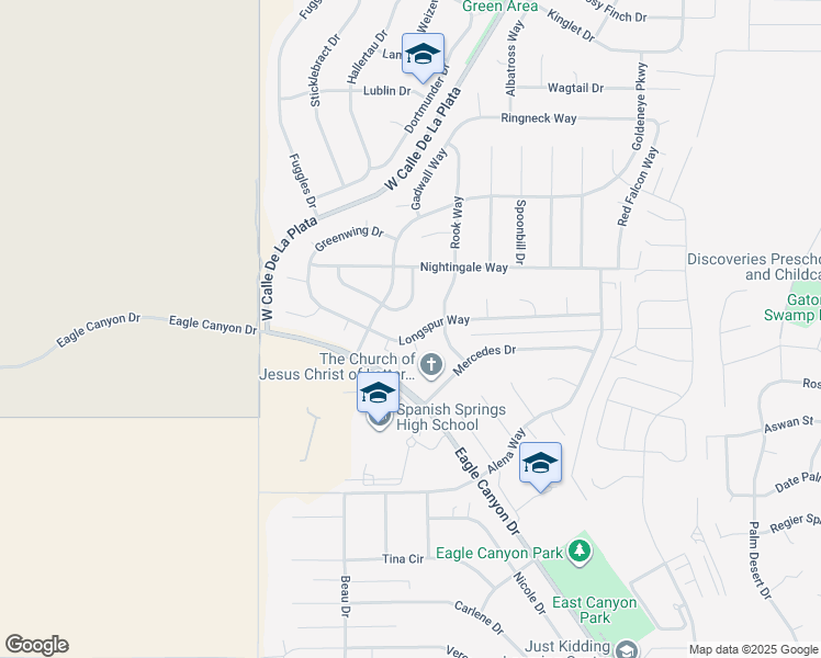 map of restaurants, bars, coffee shops, grocery stores, and more near 43 Sanderling Court in Spanish Springs