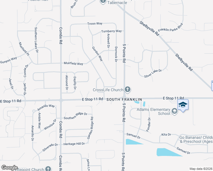 map of restaurants, bars, coffee shops, grocery stores, and more near 7831 Inverness Drive in Indianapolis