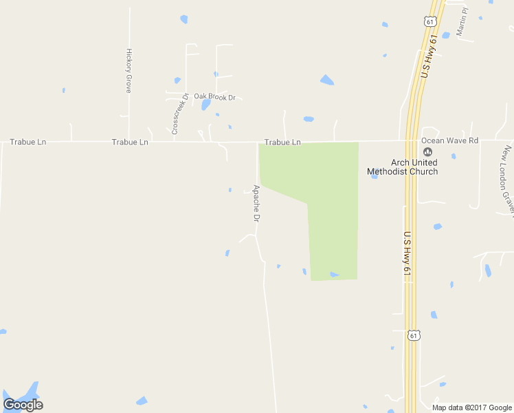 map of restaurants, bars, coffee shops, grocery stores, and more near Apache Drive in New London