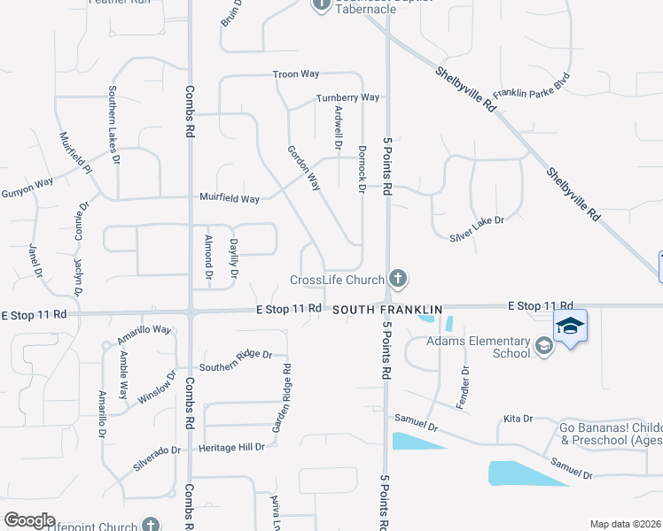 map of restaurants, bars, coffee shops, grocery stores, and more near 7831 Inverness Drive in Indianapolis