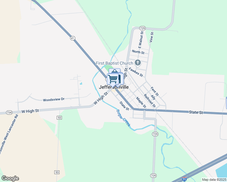 map of restaurants, bars, coffee shops, grocery stores, and more near in Jeffersonville