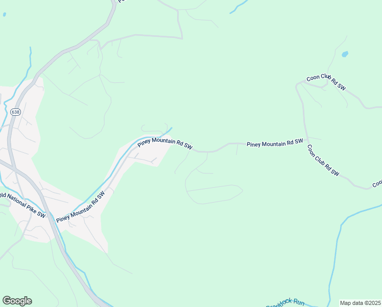 map of restaurants, bars, coffee shops, grocery stores, and more near 10132 Piney Mountain Road Southwest in Frostburg