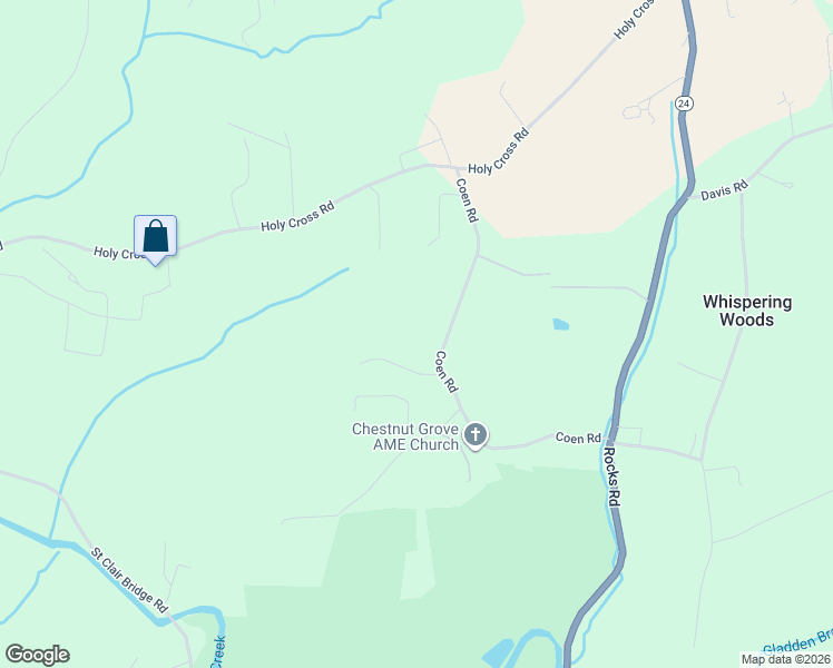 map of restaurants, bars, coffee shops, grocery stores, and more near 916 Coen Road in Street