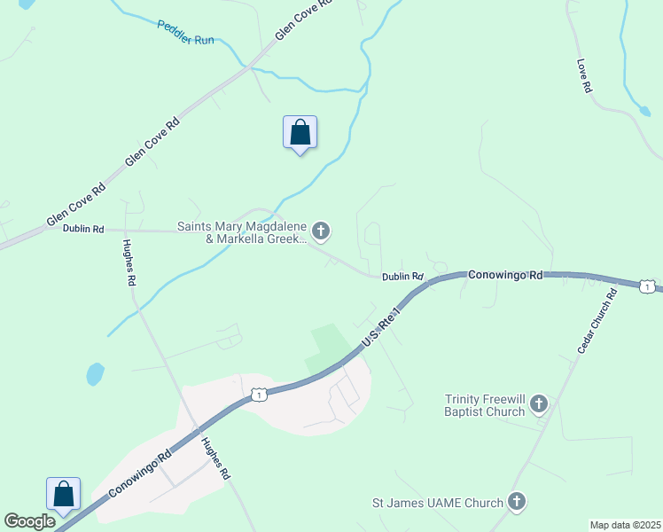 map of restaurants, bars, coffee shops, grocery stores, and more near 3723 Dublin Road in Darlington