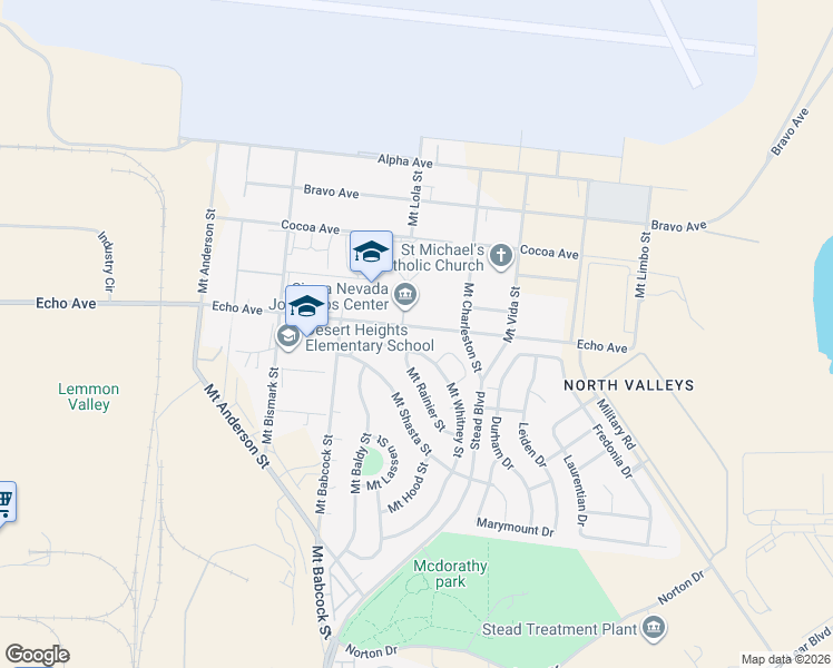 map of restaurants, bars, coffee shops, grocery stores, and more near 5240 Echo Avenue in Reno