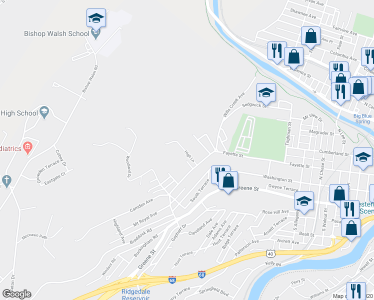 map of restaurants, bars, coffee shops, grocery stores, and more near 113 High Ln in Cumberland