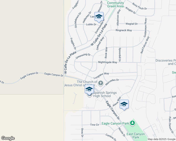 map of restaurants, bars, coffee shops, grocery stores, and more near 1358 Whooping Crane Drive in Spanish Springs