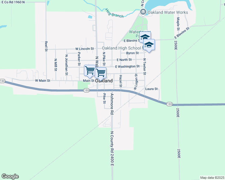map of restaurants, bars, coffee shops, grocery stores, and more near in Oakland