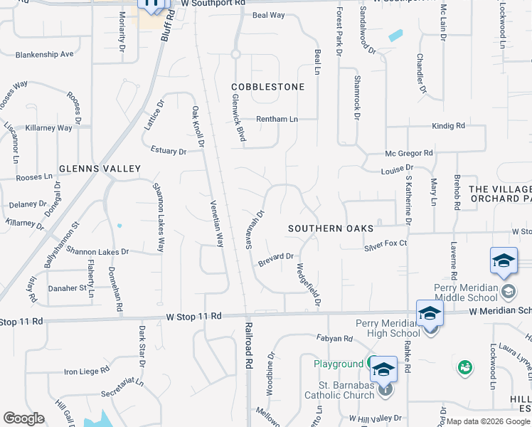 map of restaurants, bars, coffee shops, grocery stores, and more near 7633 Savannah Drive in Indianapolis