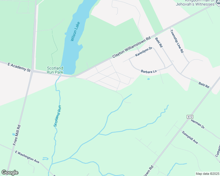 map of restaurants, bars, coffee shops, grocery stores, and more near 610 Scotland Run Avenue in Franklin