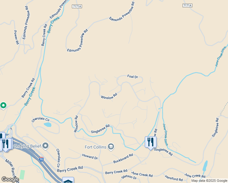 map of restaurants, bars, coffee shops, grocery stores, and more near 301-355 Foal Dr in Edwards