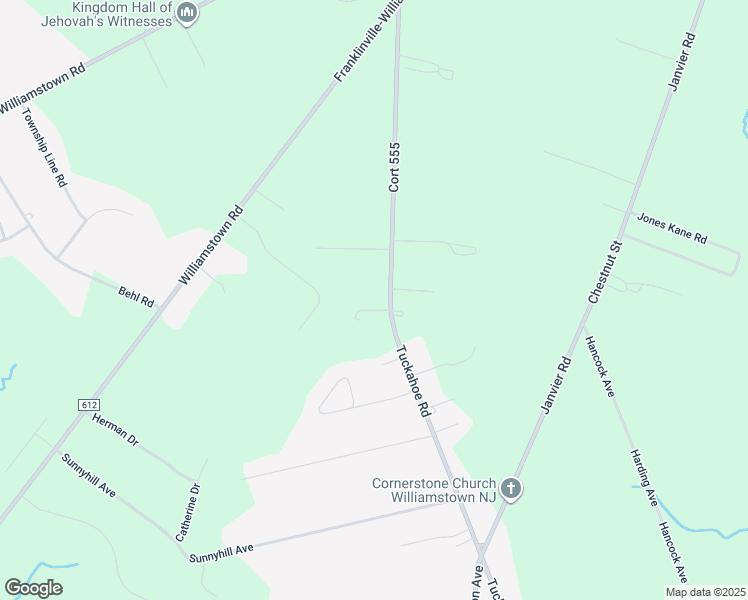 map of restaurants, bars, coffee shops, grocery stores, and more near 301 South Tuckahoe Road in Monroe Township