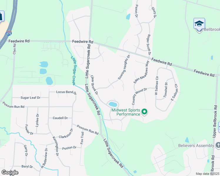 map of restaurants, bars, coffee shops, grocery stores, and more near 1405 Regal Court in Dayton