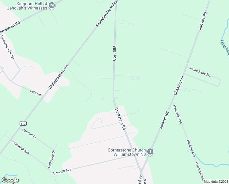 map of restaurants, bars, coffee shops, grocery stores, and more near 293 South Tuckahoe Road in Monroe Township