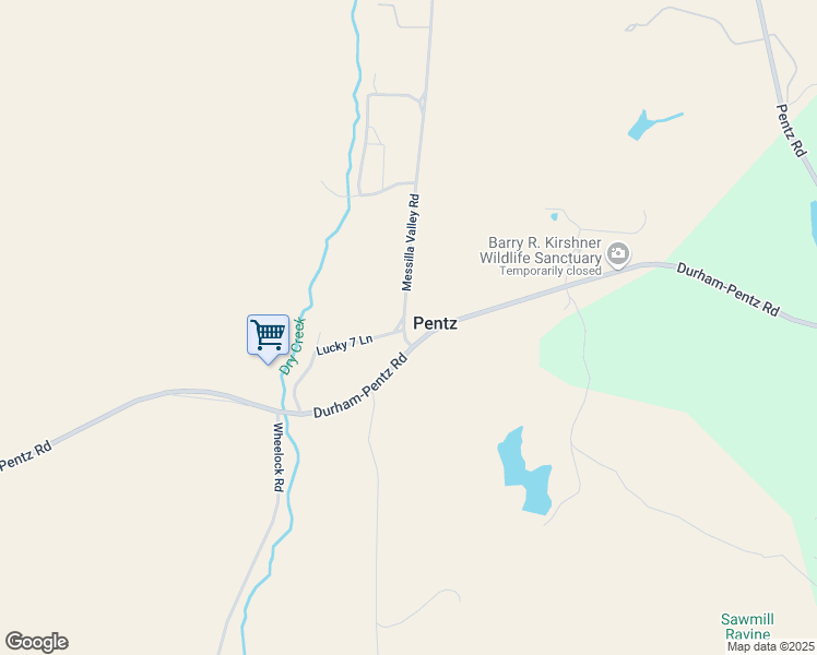 map of restaurants, bars, coffee shops, grocery stores, and more near Messilla Valley Road in Oroville