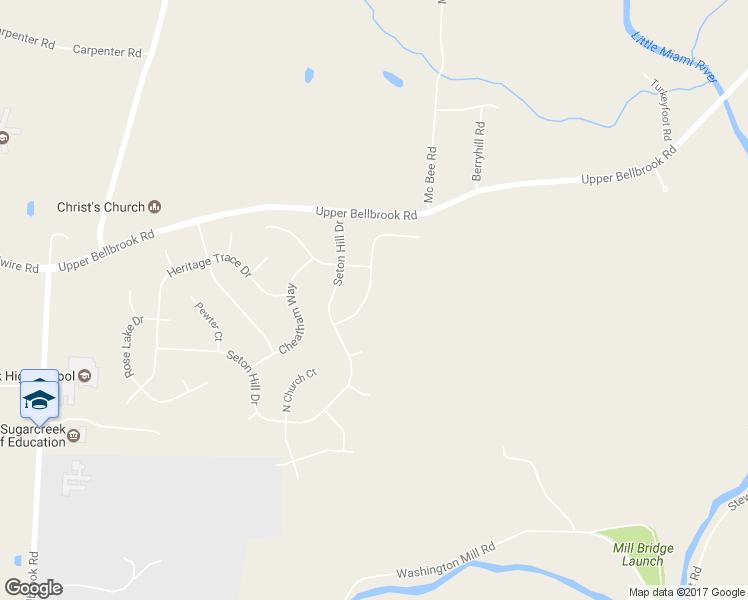 map of restaurants, bars, coffee shops, grocery stores, and more near 1261 Settler's Bay Court in Bellbrook