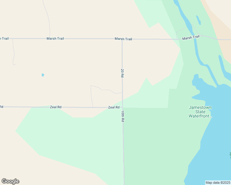 map of restaurants, bars, coffee shops, grocery stores, and more near 110 20 Road in Jamestown