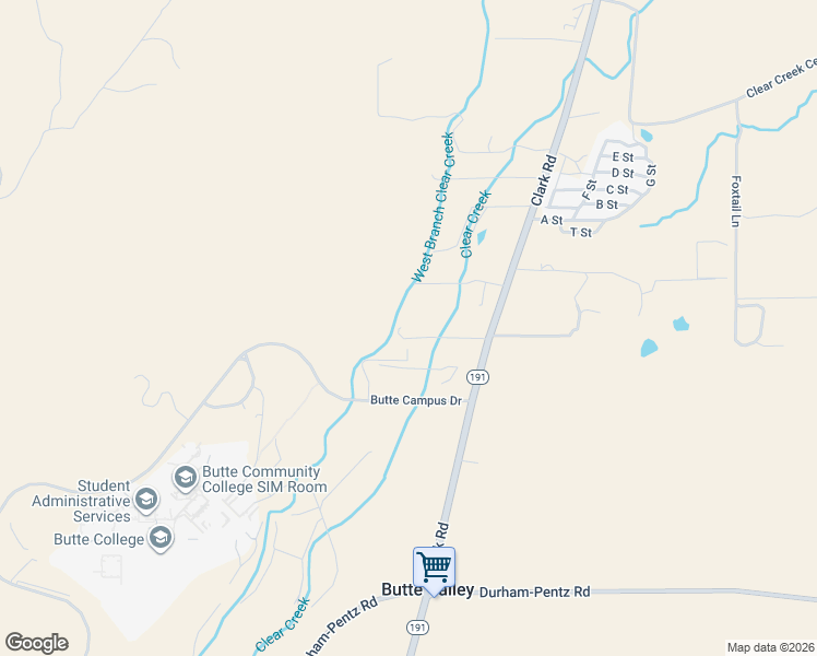 map of restaurants, bars, coffee shops, grocery stores, and more near 2833 Clark Road in Butte Valley