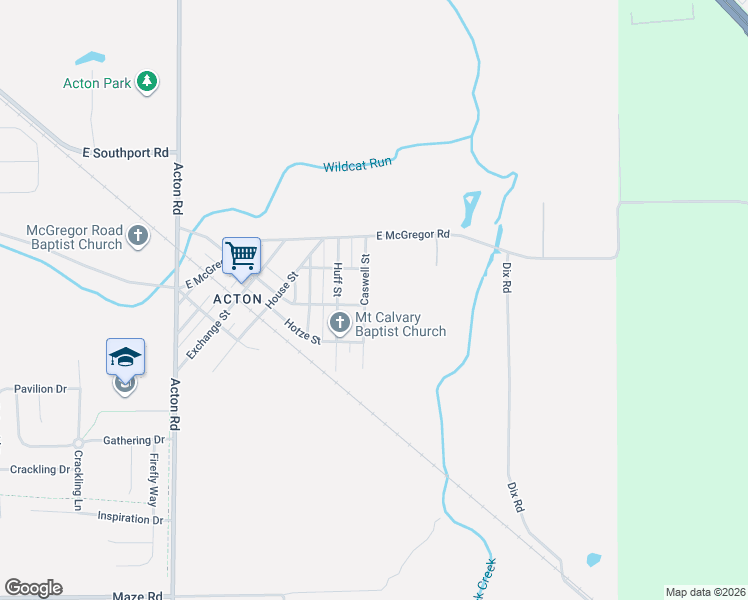 map of restaurants, bars, coffee shops, grocery stores, and more near 7835 Caswell Street in Indianapolis
