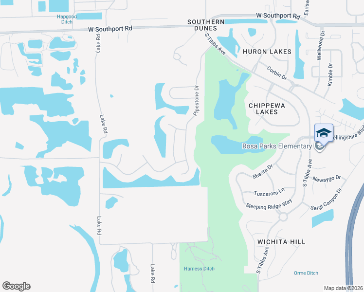 map of restaurants, bars, coffee shops, grocery stores, and more near 7517 Pipestone Drive in Indianapolis