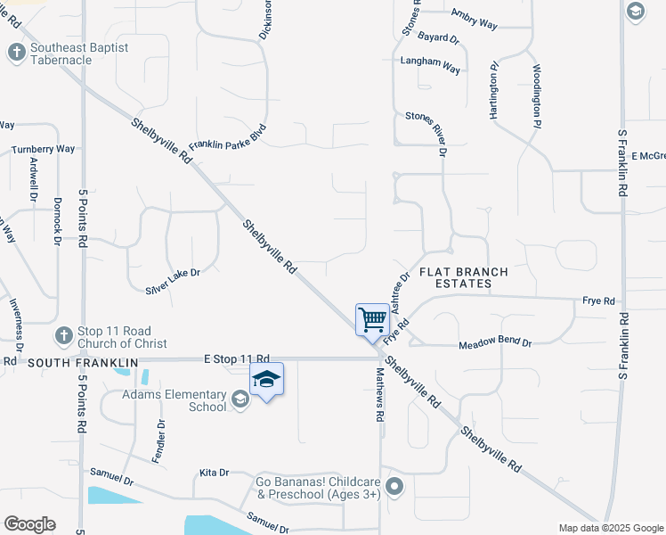 map of restaurants, bars, coffee shops, grocery stores, and more near 7741 Timberfield Court in Indianapolis