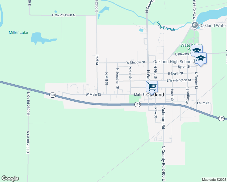 map of restaurants, bars, coffee shops, grocery stores, and more near 305-399 West Main Street in Oakland