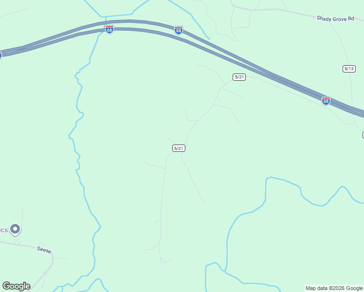 map of restaurants, bars, coffee shops, grocery stores, and more near County Route 5/21 in Preston County