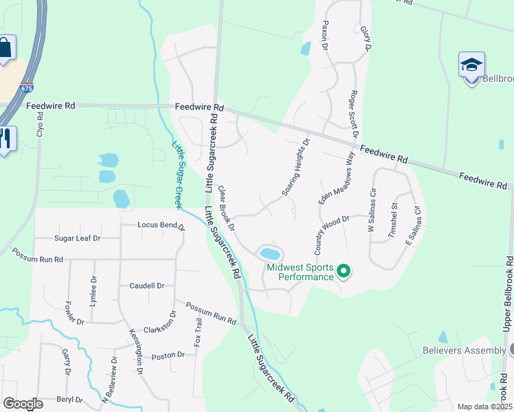 map of restaurants, bars, coffee shops, grocery stores, and more near 1405 Regal Court in Dayton