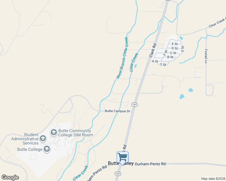 map of restaurants, bars, coffee shops, grocery stores, and more near 2833 Clark Road in Butte Valley