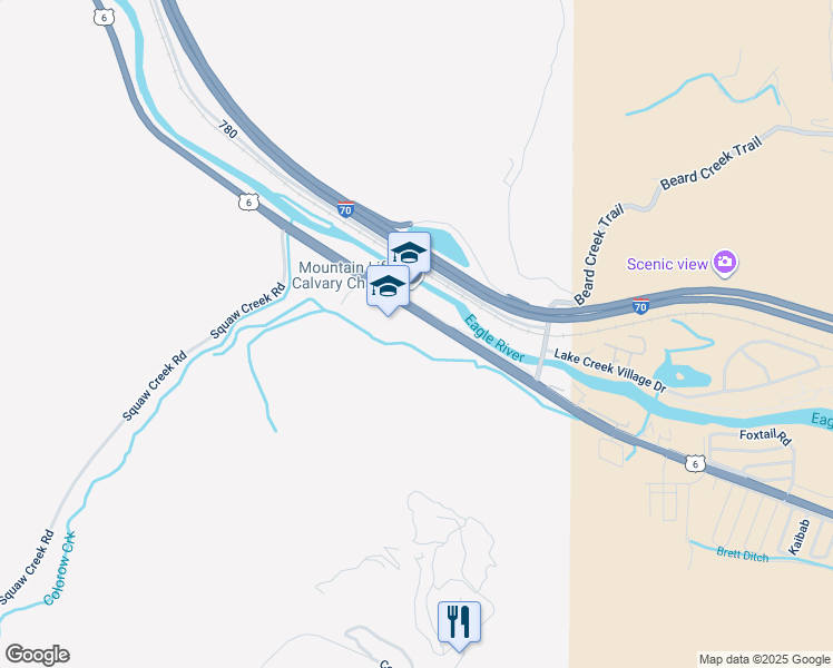 map of restaurants, bars, coffee shops, grocery stores, and more near 31720 Highway 6 in Edwards