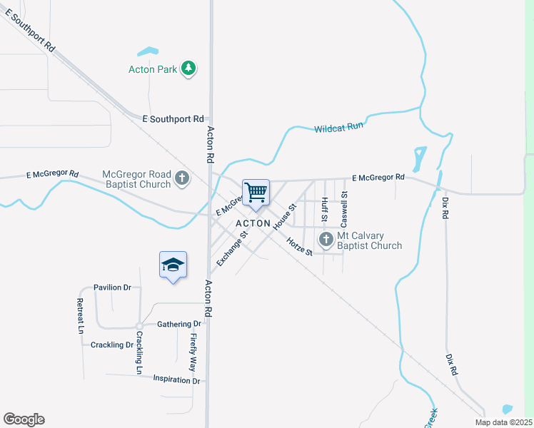 map of restaurants, bars, coffee shops, grocery stores, and more near in Indianapolis